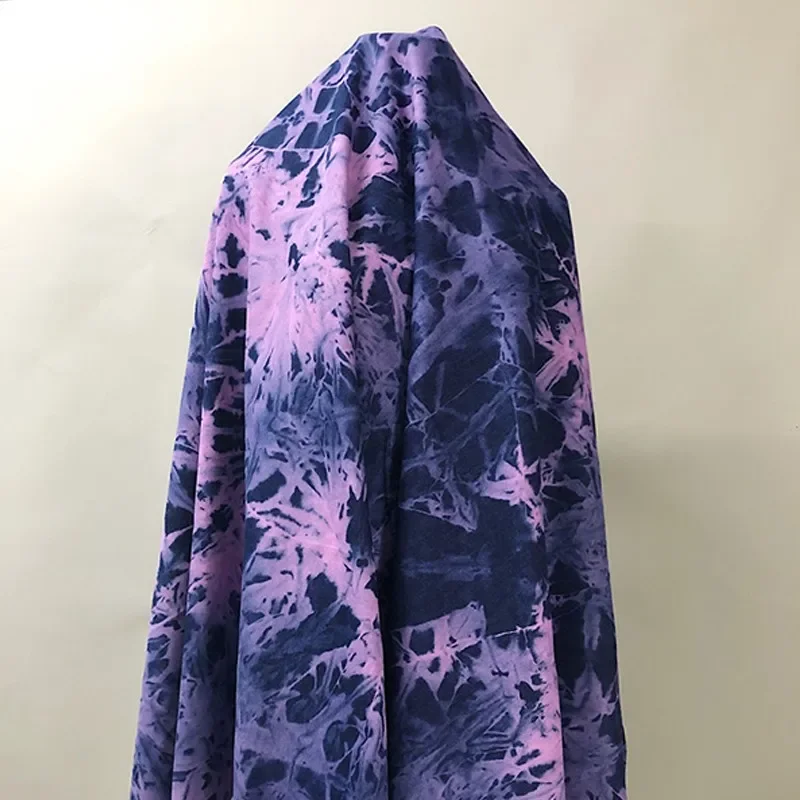 Sewing Batik Fabric - 50X170CM Washed Tie-Dyed Denim Fabric Sewing