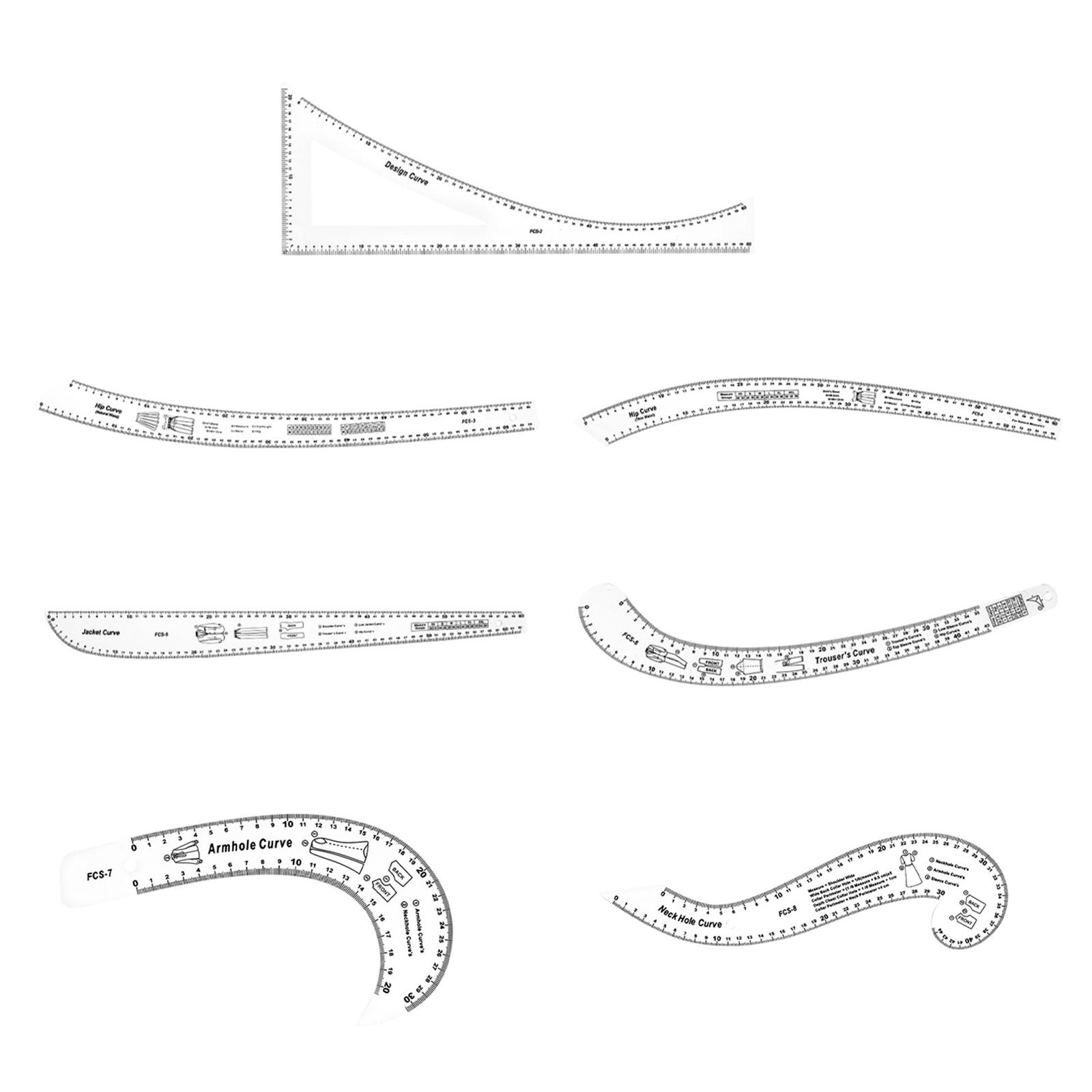 Sewing Gauge Ruler - French Curve Ruler Measure Pattern Template