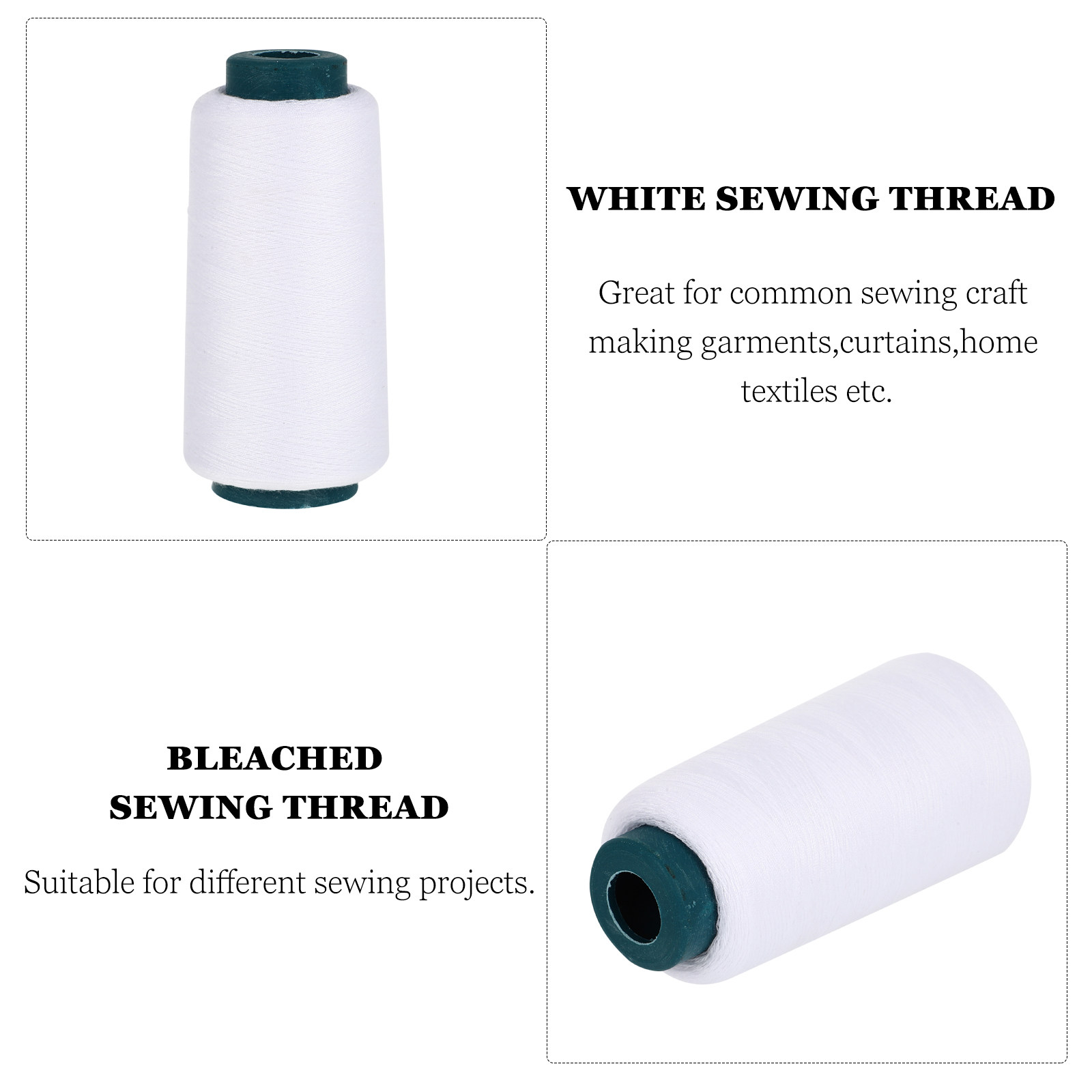 3000 Yards Bleached White Poly - огляд і ціна Sewing Thread In Textile